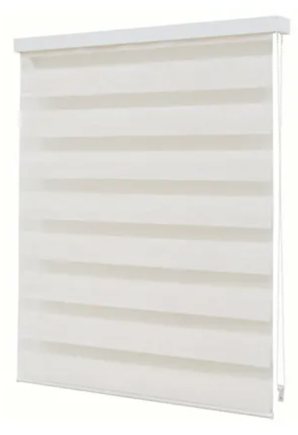 Afbeeldingen van Decomode roljaloezie lichtdoorlatend structuur gemeleerd linnen crème 180x160cm
