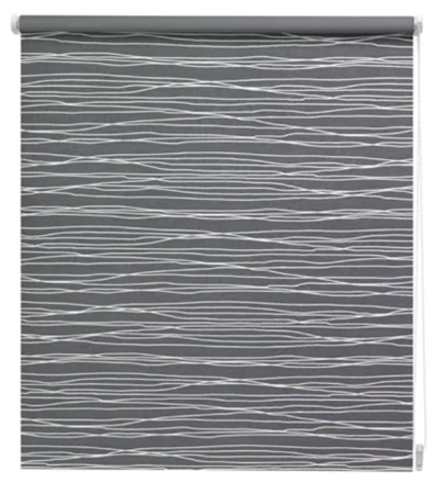 Afbeeldingen van Decomode rolgordijn verduisterend sahara grijs wit 90x190cm