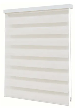 Afbeeldingen van Decomode roljaloezie lichtdoorlatend structuur gemeleerd linnen crème 180x160cm