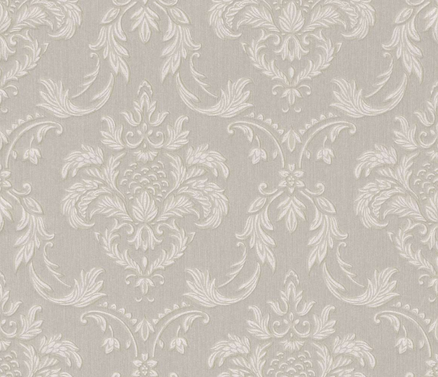 Afbeeldingen van Rasch Textile Liaison 078038 barok behang beige-grijs met glinstereffect